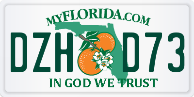 FL license plate DZHD73