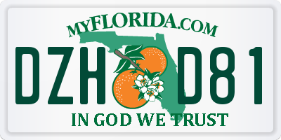 FL license plate DZHD81