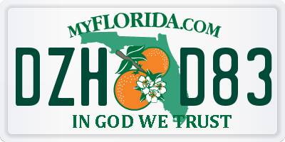 FL license plate DZHD83