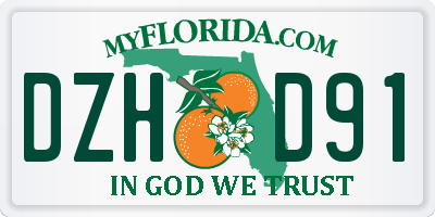 FL license plate DZHD91