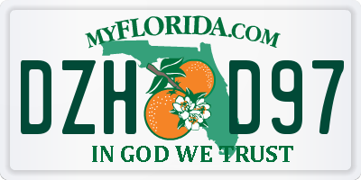 FL license plate DZHD97