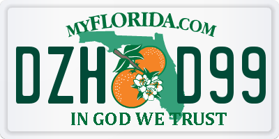 FL license plate DZHD99