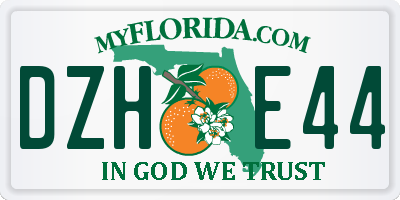 FL license plate DZHE44