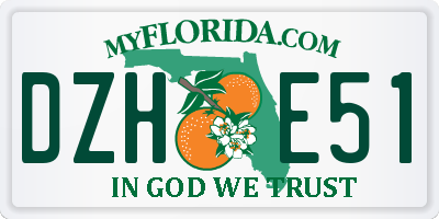 FL license plate DZHE51