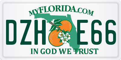 FL license plate DZHE66