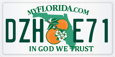 FL license plate DZHE71