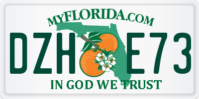 FL license plate DZHE73