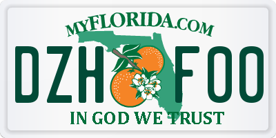 FL license plate DZHF00
