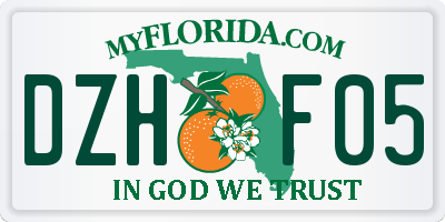 FL license plate DZHF05