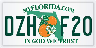 FL license plate DZHF20