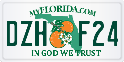 FL license plate DZHF24