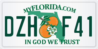 FL license plate DZHF41