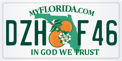 FL license plate DZHF46