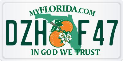 FL license plate DZHF47