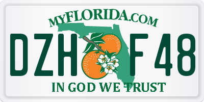 FL license plate DZHF48