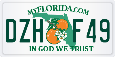 FL license plate DZHF49