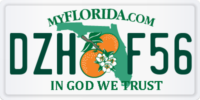 FL license plate DZHF56