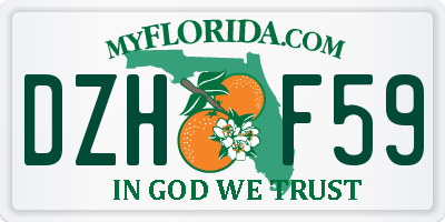 FL license plate DZHF59