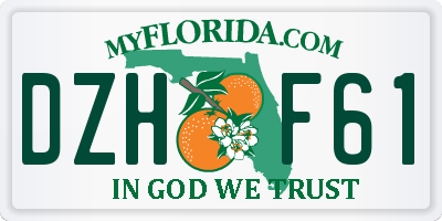 FL license plate DZHF61