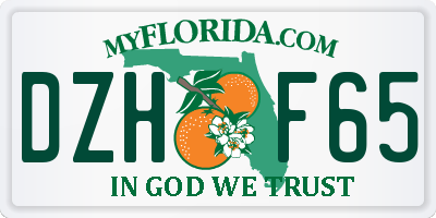 FL license plate DZHF65