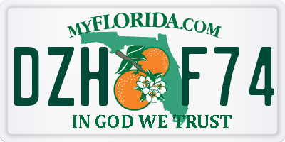 FL license plate DZHF74