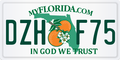 FL license plate DZHF75