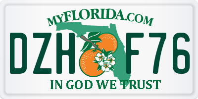 FL license plate DZHF76