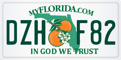 FL license plate DZHF82