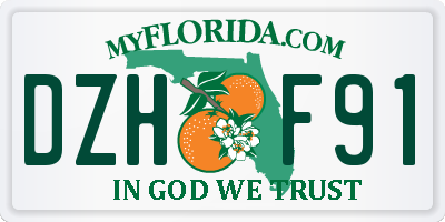 FL license plate DZHF91