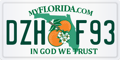 FL license plate DZHF93