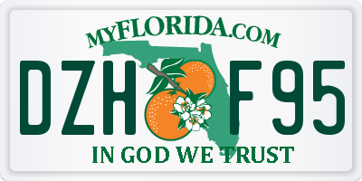 FL license plate DZHF95