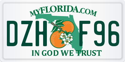 FL license plate DZHF96