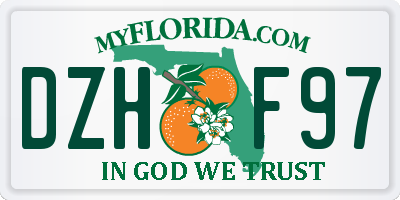 FL license plate DZHF97