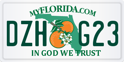 FL license plate DZHG23