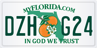 FL license plate DZHG24