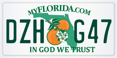 FL license plate DZHG47