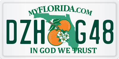 FL license plate DZHG48