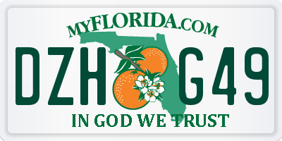 FL license plate DZHG49