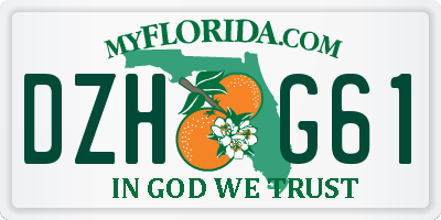 FL license plate DZHG61