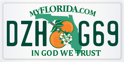 FL license plate DZHG69
