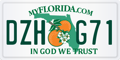 FL license plate DZHG71