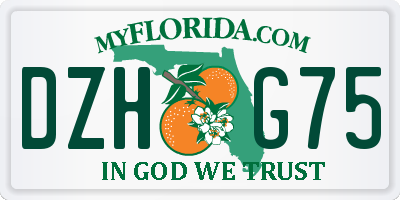 FL license plate DZHG75