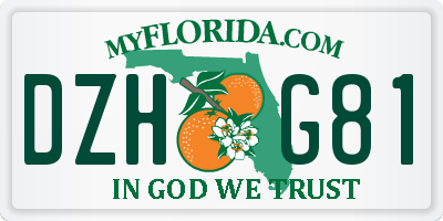 FL license plate DZHG81