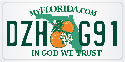 FL license plate DZHG91