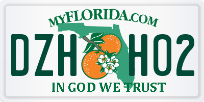 FL license plate DZHH02