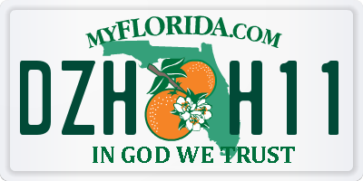 FL license plate DZHH11