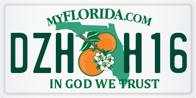 FL license plate DZHH16