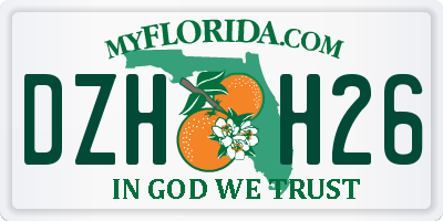 FL license plate DZHH26