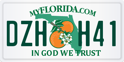 FL license plate DZHH41