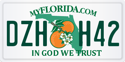 FL license plate DZHH42
